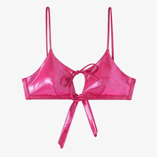 Pink Triangle Bikini Top